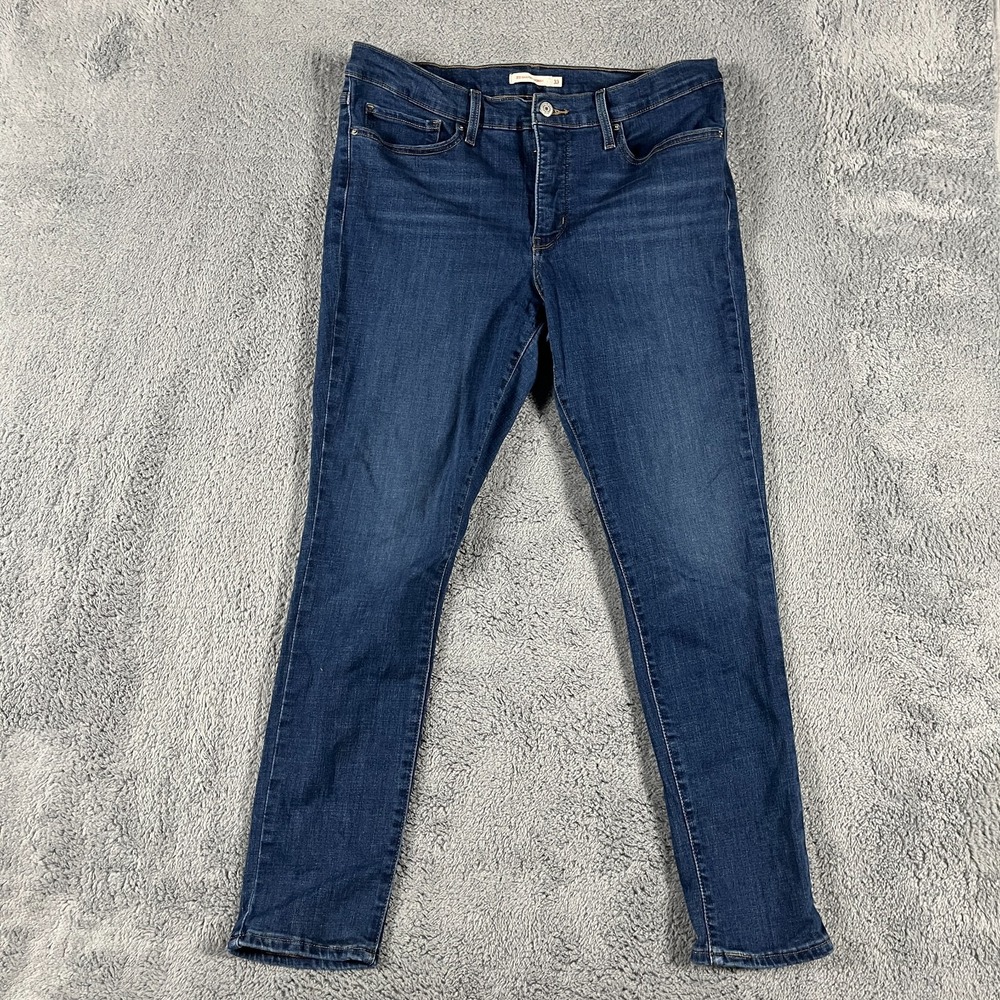 Levi's 311 Shaping Skinny Jeans Women 33x30 Blue Denim Whiskered Stretch Red Tab